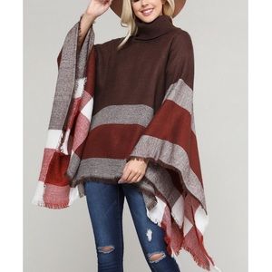 ⭐️🎄 2for$10 SALE Brown Turtleneck Poncho